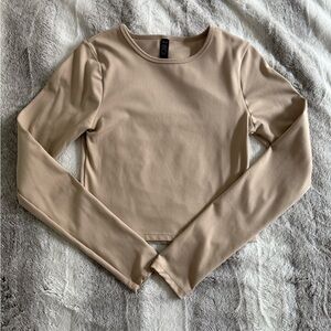 Cotton-On Beige Long Sleeve Top